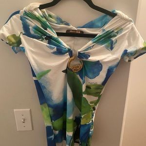 Roberto cavalli shirt with snake decoration